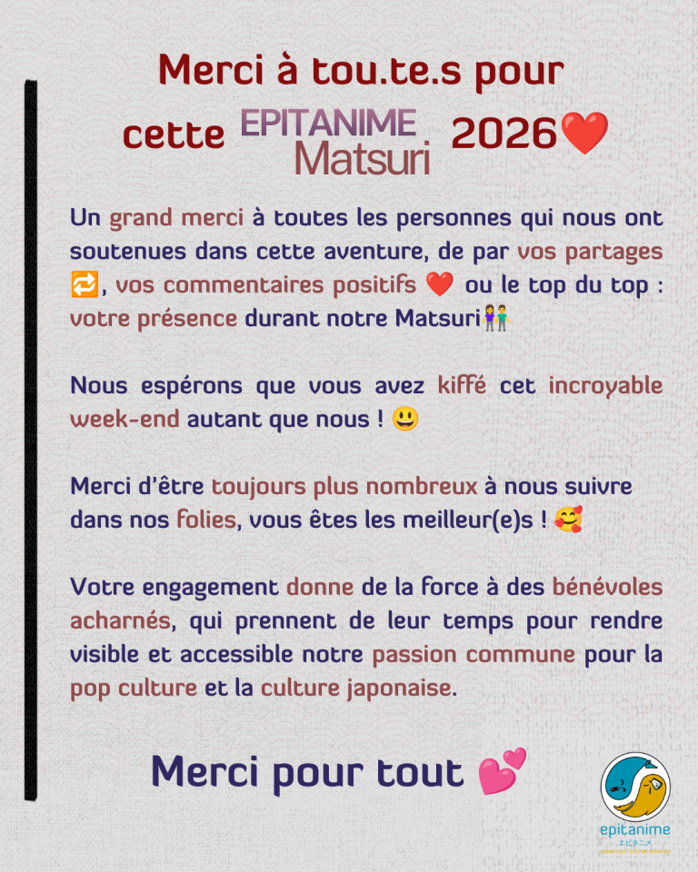 Matsuri 2026 Remerciement final